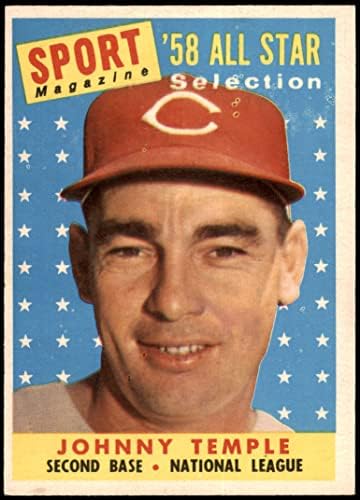 1958 Topps 478 All-Star Johnny Templom Cincinnati Reds (Baseball Kártya) EX/MT Vörösök