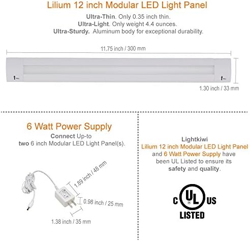 Lightkiwi F1045 Lilium 12 Inch Meleg Fehér Moduláris LED Alatt Szekrény Világítás - Alap Kit (1 Panel)