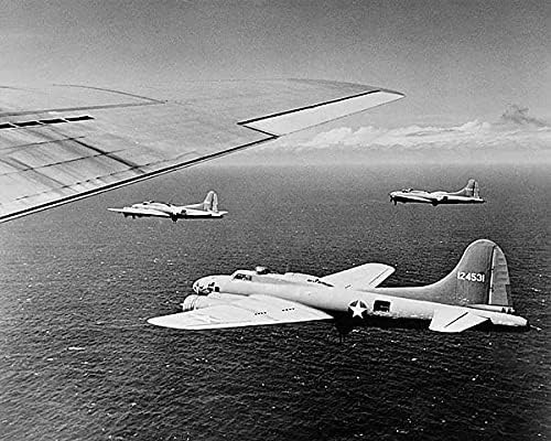 A második VILÁGHÁBORÚ B-17-es Légi Bombázás Formáció 11x14 Ezüst-Halogenid-Fotó Nyomtatás