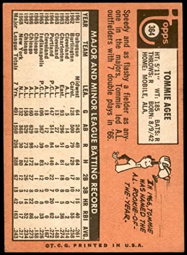 1969 Topps 364 Tommie Agee New York Mets (Baseball Kártya) VG Mets