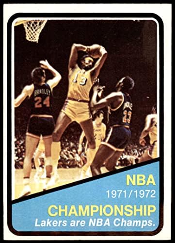 1972 Topps 159 NBA Rájátszás Statisztikák Los Angeles Lakers (Kosárlabda Kártya) EX/MT Lakers