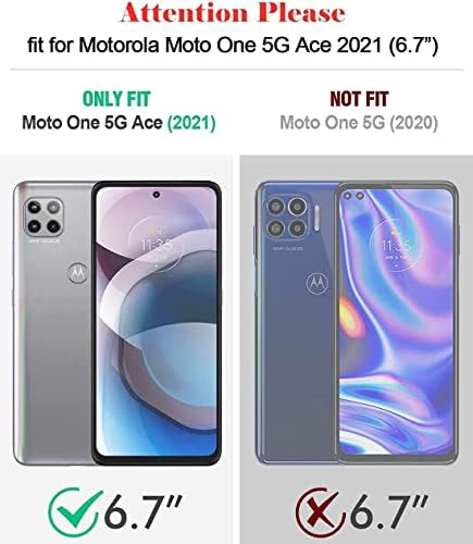 Tok Motorola Egy 5G Ace 2021 (Egy 5G UW Ace), Moto G 5G (2020) 6.7 Telefon Esetében a Gyűrű Állni Zsinór Ütésálló védőburkolatot