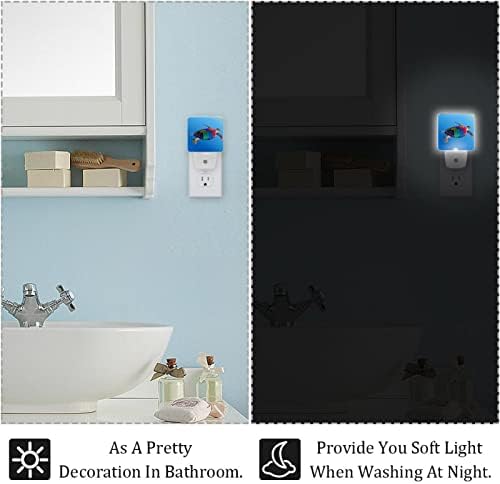 2 Csomag Plug-in LED-es Éjszakai Fény, Lámpa, Színes Turle Művészeti Stílus, Auto Alkonyat Hajnal Érzékelő Dekoratív Nightlights