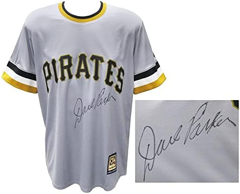 Dave Parker Aláírt Pittsburgh Pirates Szürke Pulcsi Cooperstown Gyűjtemény Fenséges Replika Baseball Jersey - Dedikált MLB