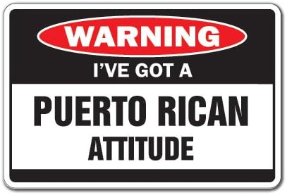 VAN EGY Puerto rico-i Hozzáállás Figyelmeztetés Alumínium Tábla Puerto Rico Nyaralás | Beltéri/Kültéri | 18 Magas