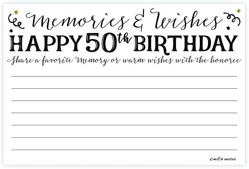 50 Születésnapi Emléket Kíván Kártyák (50 Szám)