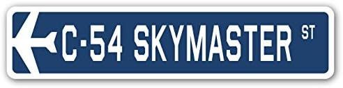 A C-54 Skymaster Utcatábla Légierő-Katonai Repülőgép | Beltéri/Kültéri | 30 Széles Műanyag Tábla