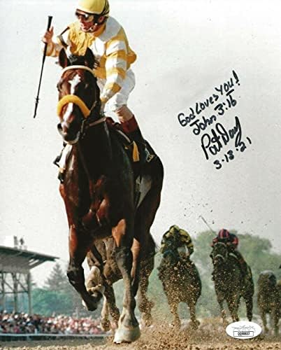 Pat Nap Kentucky Derby aláírt 8x10 photo Hall of Fame Zsoké 4 TÁRSASÁGGAL - Dedikált Lóverseny Fotók