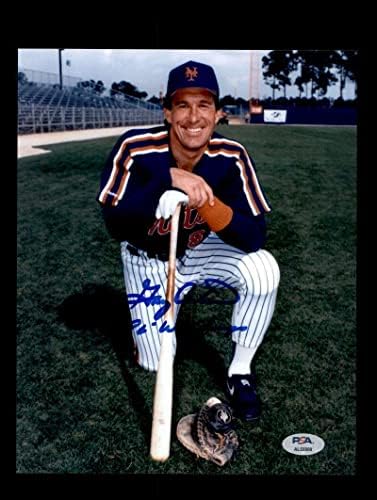 Gary Carter PSA DNS Aláírt 8x10 Fotó Autogramot Mets - Dedikált MLB Fotók