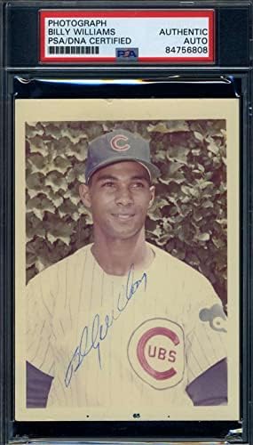 Billy Williams PSA DNS Aláírt Eredeti 1960-as években Fotó Autogramot Cubs - Dedikált MLB Fotók