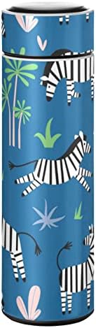 CaTaKu Vicces Zebra Állatok, Víz, Üveg, Hőszigetelt 16 oz Rozsdamentes Acél Flaska Termosz Kávét Vizet Inni, Újrafelhasználható