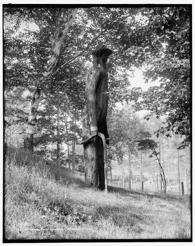 HistoricalFindings Fotó: Harlow Fa Ember,faszobrok,Szobrászat,Grafika,Marquette,Michigan,MI,c1908