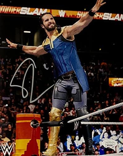 WWE Kizárólagos Seth Rollins Aláírt Dedikált 11x14 Fotó SZÖVETSÉG Hitelesítés 1 - Dedikált Birkózás Fotók