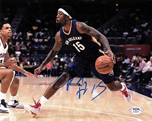 JOHN SOLOMON aláírt 8x10 fotó PSA/DNS-New Orleans Pelicans Aláírt - Dedikált NBA-Fotók