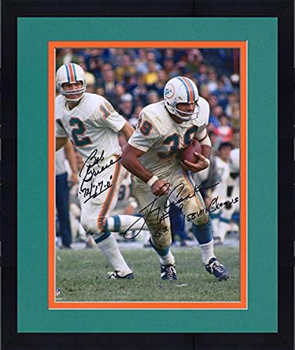 Keretes Bob Griese & Larry Csonka Miami Dolphins Dedikált 16 x 20 Fotó Több Felirat - Dedikált NFL-Fotók