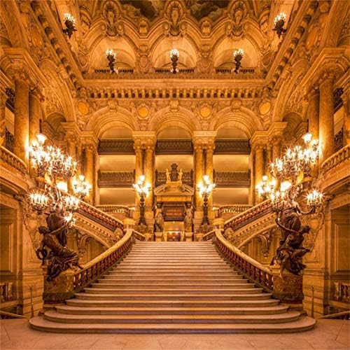 Yeele 10x10ft Párizsi Opera Színház Hátteret Fotózás francia Palais Garnier Lépcső Arany Terem Koncert Háttér Barokk Lépcsőház