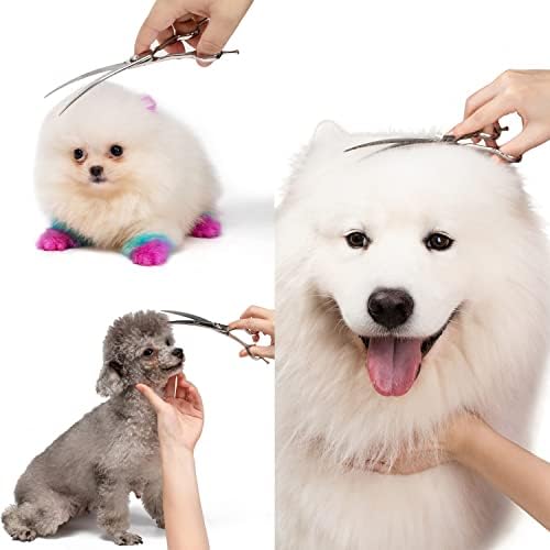 Fengliren High-end Professzionális kutyakozmetika Hajlított Olló Pet Hajlított Olló 7.5 Cm Rendkívül Éles Készült Speciális