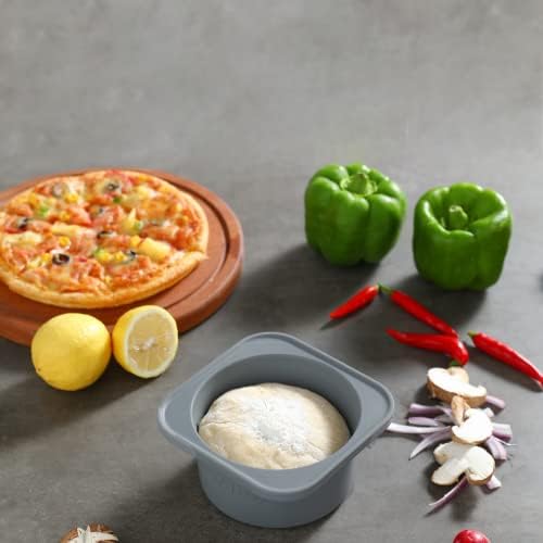 KEVJES Rakható Szilikon Kézműves Pizza Tészta Próbanyomat Bizonyítja, Konténerek szemhéjakkal-2/3/4/5 pack-500ml részét (Spacegrey,