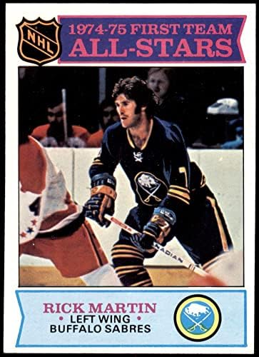 1975 Topps 289 Első Csapat All-Stars Richard Martin Buffalo Sabres (Hoki-Kártya) NM/MT Sabres